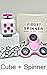 Pink Fidget Hand Spinner + Fidget Cube Combo Pack Bulk 2 PC Multiple Tri-Spinner Non 3D EDC Stress Desk Classroom Fidgeting Brain Focus Desk Finger Toy Quiet Reliever Autism Kids Adults Ceramic Relax