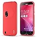 J&D Case Compatible for Zenfone Zoom Case, [Drop Protection] [Slim Cushion] Shock Resistant Protective TPU Slim Case for ASUS Zenfone Zoom Bumper Case - Jelly Red