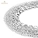 BEADNOVA White Clear Crystal Quartz Gemstone Round Loose Beads for Jewelry Making (10mm, 36-38pcs)
