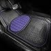 FH Group F11500 Heavy Duty Trimmable Touchdown Floor Mats (Indigo) Full Set with Gift - Universal Fit for Trucks, SUVs, and Vans