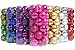 Sea Team 30ct Christmas Ball Ornaments Shatterproof Christmas Tree Baubles Decorations with Tied Strings for Holiday Wedding Party Decor, Glitters-free Easy to Clean, 2.36