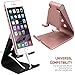 SourceTon 2 Packs Multi-Angle Adjustable Cell Phone Stand, Portable Sturdy Plastic Desk Stand Mount Fits All Smart Phones Charging with Anti-Slip Base and Convenient Charging Port, Fits mini Tablet