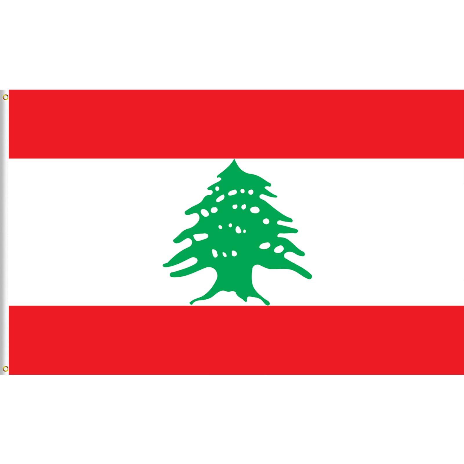 Lixure Lebanese Flag Lebanon Flag Republic of Lebanon Banner 6 x 10 FT, 180 x 300 cm, Polyester Banner for Outdoor, Vivid Color, Fade Proof, Durable, with 2 Brass Grommets
