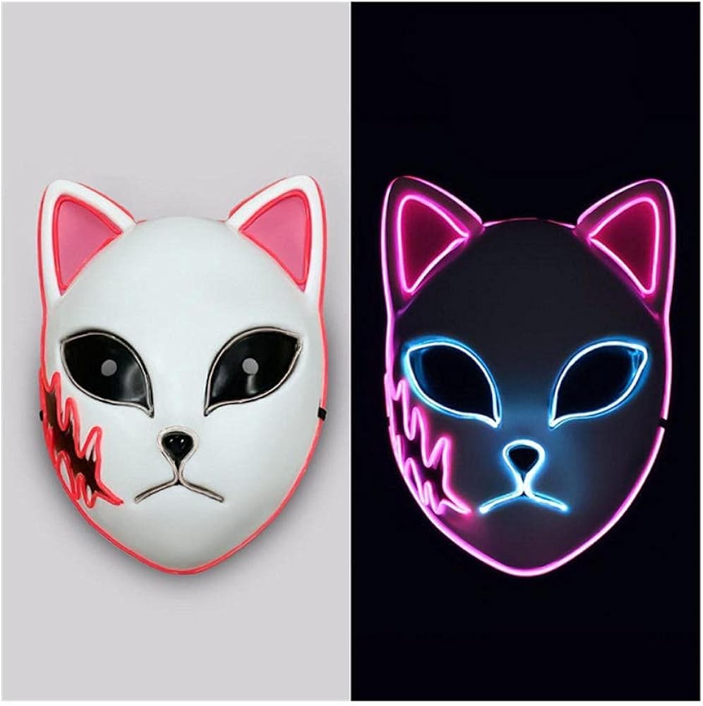 Demon Slayer Light Up Headgear Mask Demon Slayer mask Demon Slayer Fox