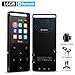 Grtdhx 16GB Bluetooth MP3 Player with FM Radio/Voice Recorder, Lossless Sound, Metal Touch Button, 1.8 Inch Color Screen, 50 Hours Playback, HD Sound Quality Earphone, with an Armband, Black