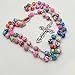 Amazon Selling Soft Ceramic Necklace 8 mm Color Round Bead Cross Christian Catholic Men's and Women's Universal Necklace