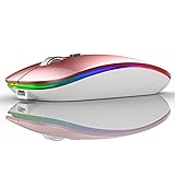 Uiosmuph LED Wireless Mouse, G12 Slim Rechargeable