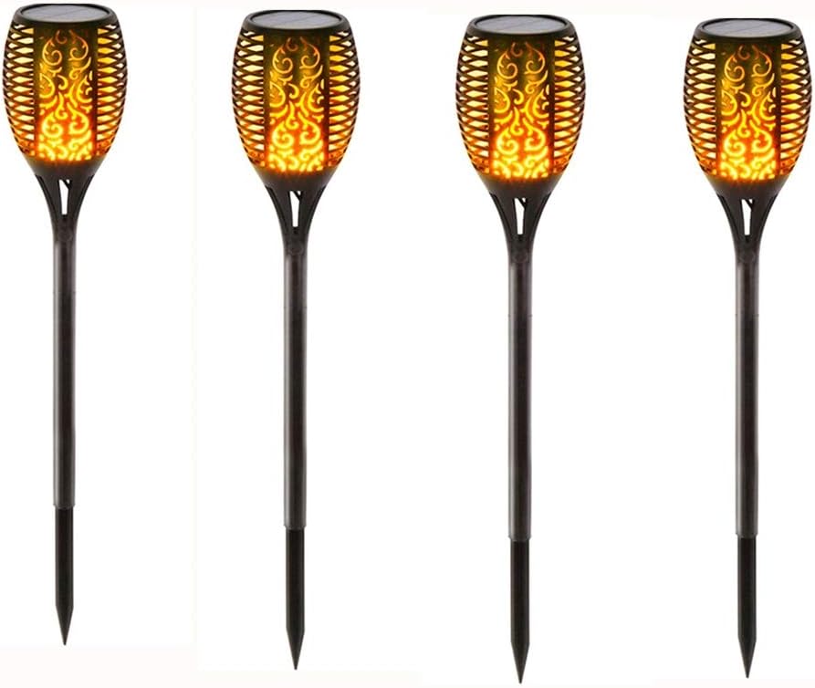 Ruibuy Solar Torch Lights Outdoor,Flickering Flame,Waterproof for Pathway/Lawn/Garden/Landscape etc,Long Working time: Over 10 hours,LED, 82cm High