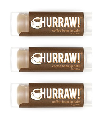 HURRAW! Coffee Bean (3 Pack) Lip Balm: Organic, Certified Vegan, Certified Cruelty Free, Non-GMO, Gluten Free, All Natural â€“ Luxury Lip Balm Made in the USA â€“ COFFEE BEAN (3 Pack)