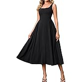 JKMNAO Womens Wedding Guest Midi Dress Summer Spring Flowy Sundress for Women 2026 Long Formal Dresses