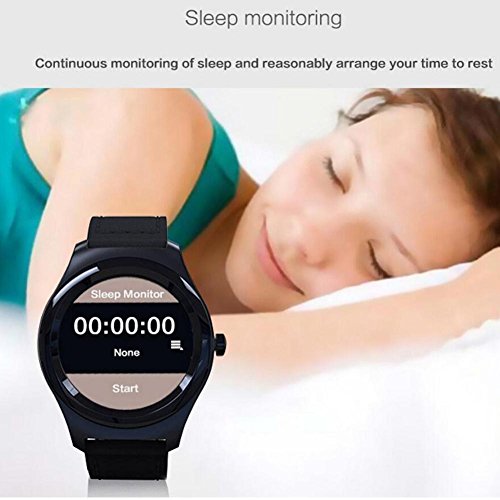 L@YC Sports GPS Watch Wearable Tracking: Sleep Tracker, Alarm, Sports Running Bracelet and Pedometer, Black - Thumbnail 3