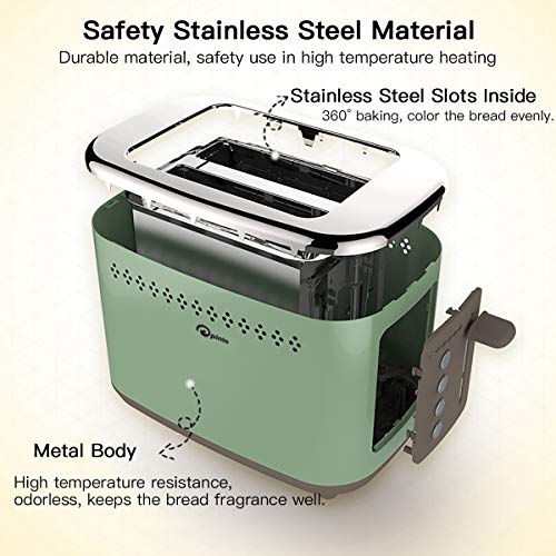 Toaster 2Slice Stainless Steel Toasters with 2 Extra Wide Slots 6