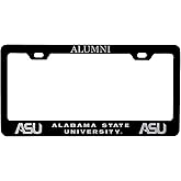 Alabama State University Alumni Engraved Metal License Plate Frame Officially Licensed Black