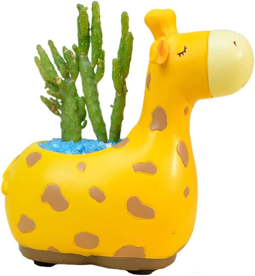Konrisa Flower Vase Succulent Pots Giraffe Crafts Home Garden Decoration Indoors Outdoor Container Planter Pots Great Gift for Kids