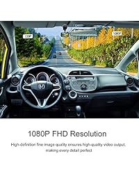 Dash Cam, HD 1080P Car Camera Pantalla LCD de 4 ”, Dual Cam Front y Rear One Recording Video Recorder Camera Dashboard con 170 ° Gran Angular Visión nocturna Monitor de estacionamiento G Sensor Detector de movimiento