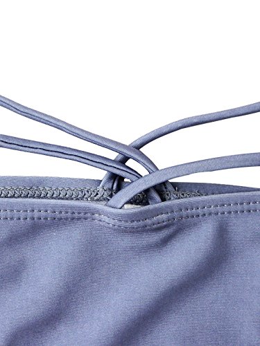 SOLYHUX Women's Halter Wrap Bikini Set Blue M - Thumbnail 2