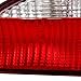 AKKON - For Honda Accord 4 Door Sedan Red Clear Rear Tail Lights Brake Driver/Passenger Lamps