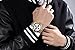 Affute Luxury Sport Digital Analog Quartz Watches for Men Waterproof Led Chronograph Stainless Steel Wristwatch,Gold Silver