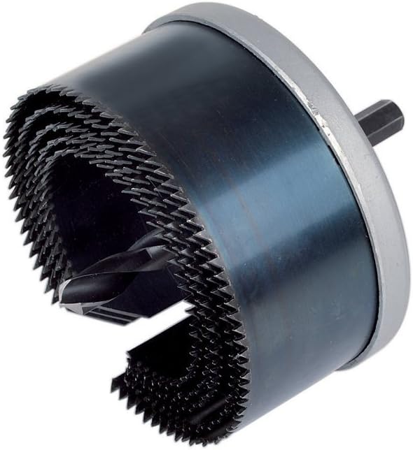 wolfcraft Standard Hole Saw Set 5 Pcs. with Metal Body I 8918000 I Saw with 5 Quick-Change Blades, diameter 68-100 mm