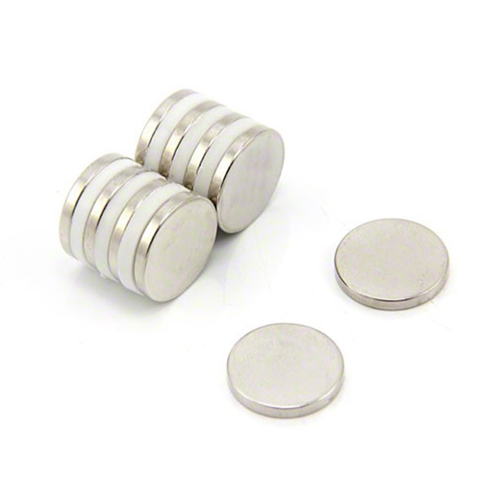 N42 Neodymium Magnet for Arts, Crafts, Model Making, DIY, Hobbies, Office and Home - 15mm dia x 2mm thick - 2.2kg Pull - Pack of 10