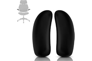 SINOLUXE Arm Pads Replacement for Humanscale Freedom Office Chair, Only for Height Adjustable Arm, Black, 1 Pair