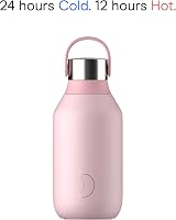 Chilly's Series 2 Water Bottle 350ml Blush Pink BPA-Free Stainless Steel view 4