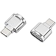 cablecc 2pcs USB 2.0 Type C USB-C to Micro SD SDXC TF Card Reader Adapter for Cell Phone