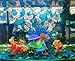 MHS Aquarium Glowing Mushroom Coral Lotus Decorations - Fish Tank Decoration Silicone Ornament,Eco-Friendly Glowing Artificia Aquarium Décor for Freshwater Saltwater Aquarium (3 Lotus 6 Lotus Leaves)