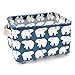 Jacone Kids Storage Bins with Cute Polar Bears Pattern,Waterproof Fabric Storage Baskets with Handles ,Collapsible and Convenient for Nursery and Babies Room
