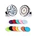 2PCS Auzer Car Fragrance Diffuser Vent Clip Car Air Freshener Perfume Clamp Aromatherapy Essential Oil Diffuser Stainless Steel Locket with Vent Clip and 12 Oil Refill Pads (Tree of love + Sunflower)