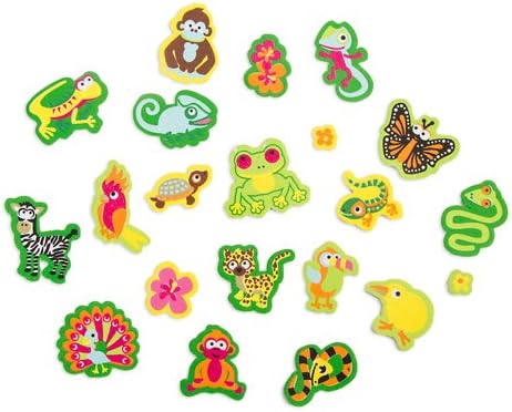 Darice 196 Jungle Book Peel Off Foam Stickers~Monkey~Snake~Turtle~Parrot/Arts & Crafts/School