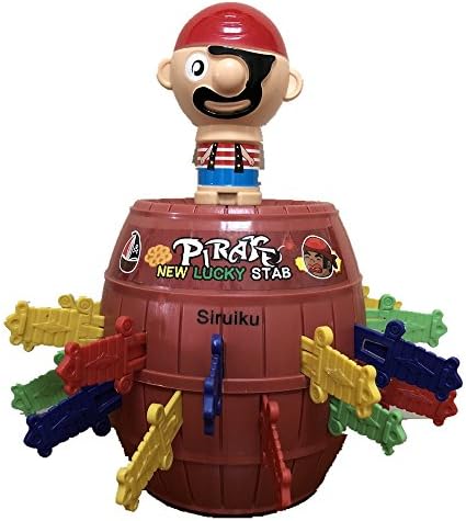 Siruiku Pop Up Pirate Novelty Practical Jokes Toys Desktop Games