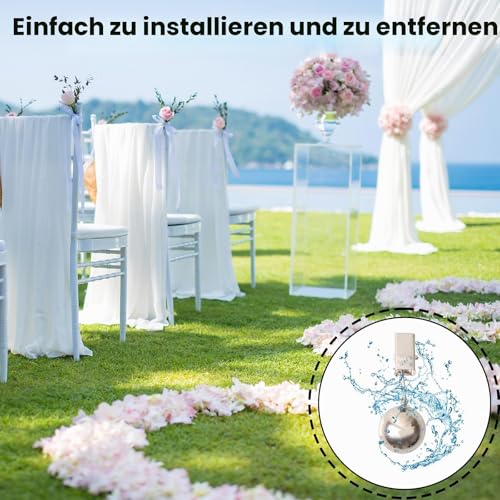 Yanxing 8 Pack Heavy Duty Outdoor Tablecloth Weights Stainless Steel Balls with Rustproof Clip for Outdoor Tables, Parties, Patios, Camping, Curtains and Garden Flags