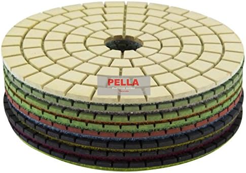 PELLA USA 4" Concrete Polishing Pads Diamond Set 8 Pads