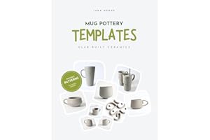 Mug Pottery Templates: Slab-Built Ceramics: Traceable Patterns - No Wheel Handmade Ceramics, Pottery Tool for Beginner, Photo