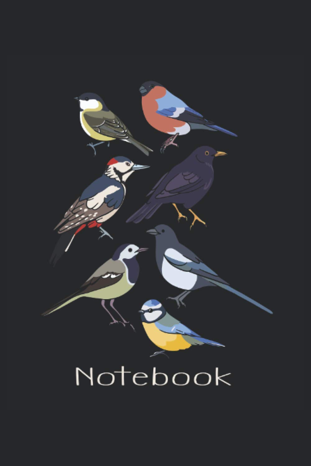 Garden birds notebook: Gartenvögel Notebook I 120 pages lined I A5 I Empty notebook for noting appointments and notes