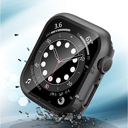 [2 Pack] Geekboy Case for Apple Watch 44mm Series SE 6 5 4, Builtin