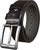 Belts for Men - Full Grain Mens Genuine Leather Belt -Trimmed to Fit (36-38, BLACK)