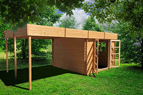Chalet &amp; Jardin - Abri de jardin bois- pergola 18m2- 28mm "Azur"