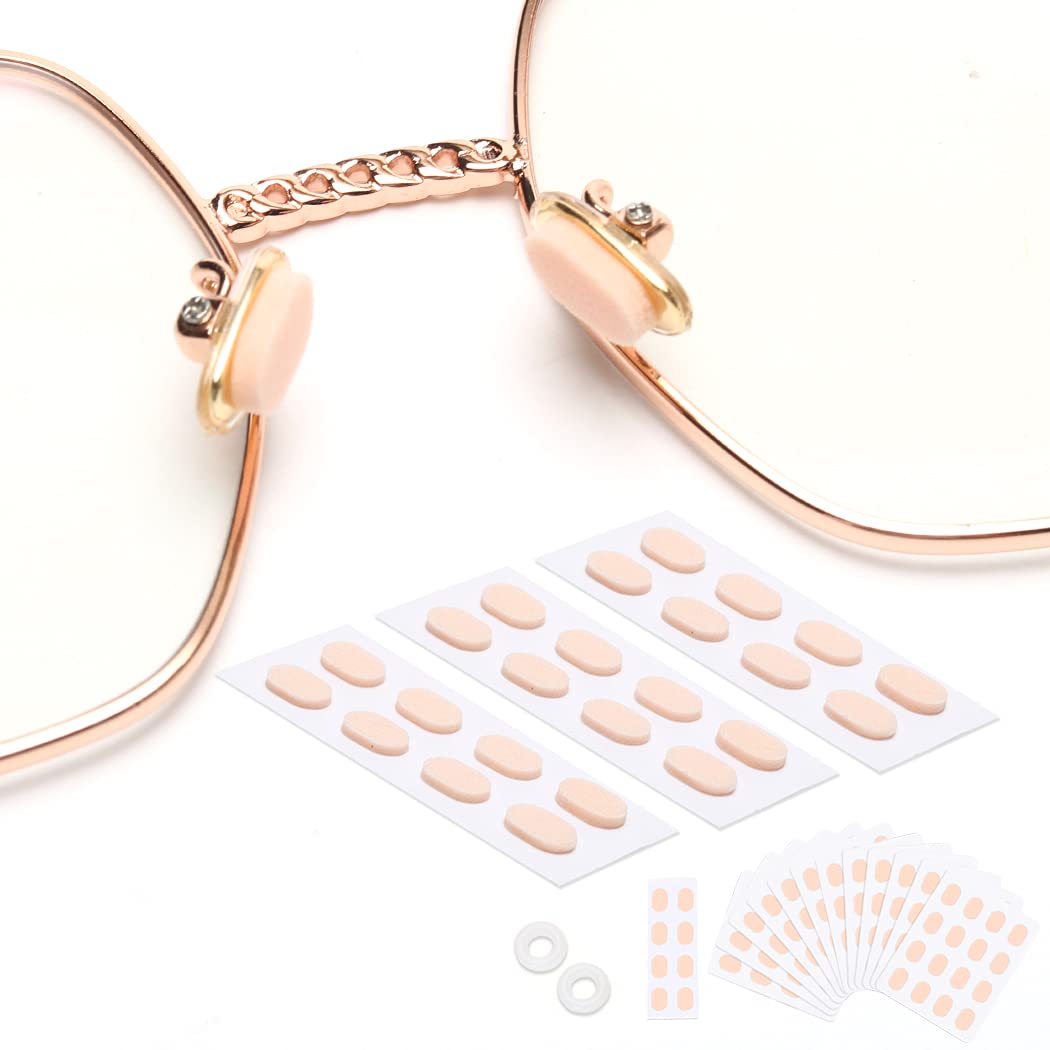 View 1 of 100 Pairs Soft Foam Nose Pads, Self Adhesive Nose Pads Anti-Slip Nosepads for Eyeglasses Sunglasses Reading Glasses, Comfortable and Protect The Makeup (Nude Color)