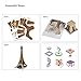 CubicFun 3D French Puzzles Small Paris Architecture Building Paper Model Craft Kits Toys for Adults and Teens, Eiffel Tower, 71 Pieces
