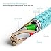 XCENTZ Lightning Cable MFi Certified iPhone Cable Premium Double Nylon Braided Fast Charging Cable for iPhone X/XS/XS Max/XR / 8 Plus / 7/7 Plus / 6s / 6s Plus/iPad/iPod, Blue, 6'