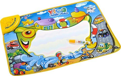 Cinhent Toys Non Toxic Musical Music Play Water Kids Painting Blue Mat Board Magic Drawing Writing Pen Doodle Baby Educational Toys 70 x 50 CM (NO Retail Box. Packed Safely In Bubble Bag)