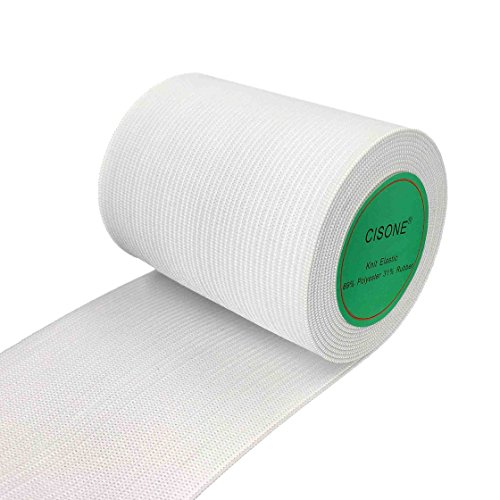 Knit Elastic 3 Inch Wide White Heavy Stretch High Elasticity Knit Elastic Band 3 Yards