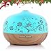 BESTEK Essential Oil Diffuser,300ml Glass Aroma Diffuser Ultrasonic Cool Mist Humidifier with Changing Colored LED Lights, Waterless Auto Shut-Off and Adjustable Mist Mode