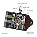 Linsam Key Wallet Holder, Portable PU Leather Wallet Keychain with 6 Hooks Keychain Wallet for Women & Man