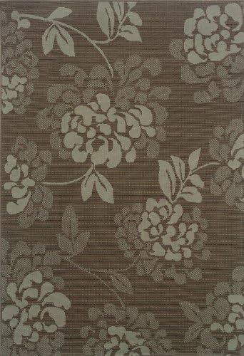 Granville Rugs Fiji Indoor/Outdoor Area Rug, Grey/Slate Blue, 5' 3" x 7 '6"