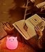 Mystery 3-Modes Silicone Soft LED Multicolor Baby Night Light, USB Rechargeable Pig Night lamp with Warm White, Single Color, Colorful Breathing Modes for Nursery Kids Children Adults Bedroom Decor(C)
