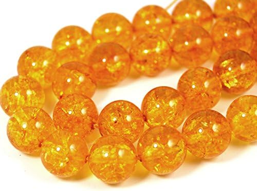 Citrine 12mm round smooth yellow jewelry beads -7 inch strand