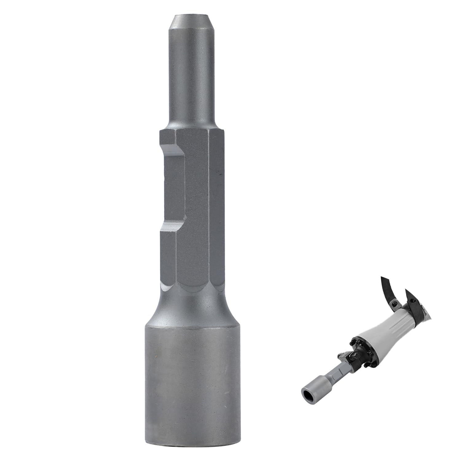 TOPWAY 65A Jack Hammer Star Picket Post Driver Chisel Bit 32 x 50 x 220mm for Demolition Jackhammer Breaker 121143